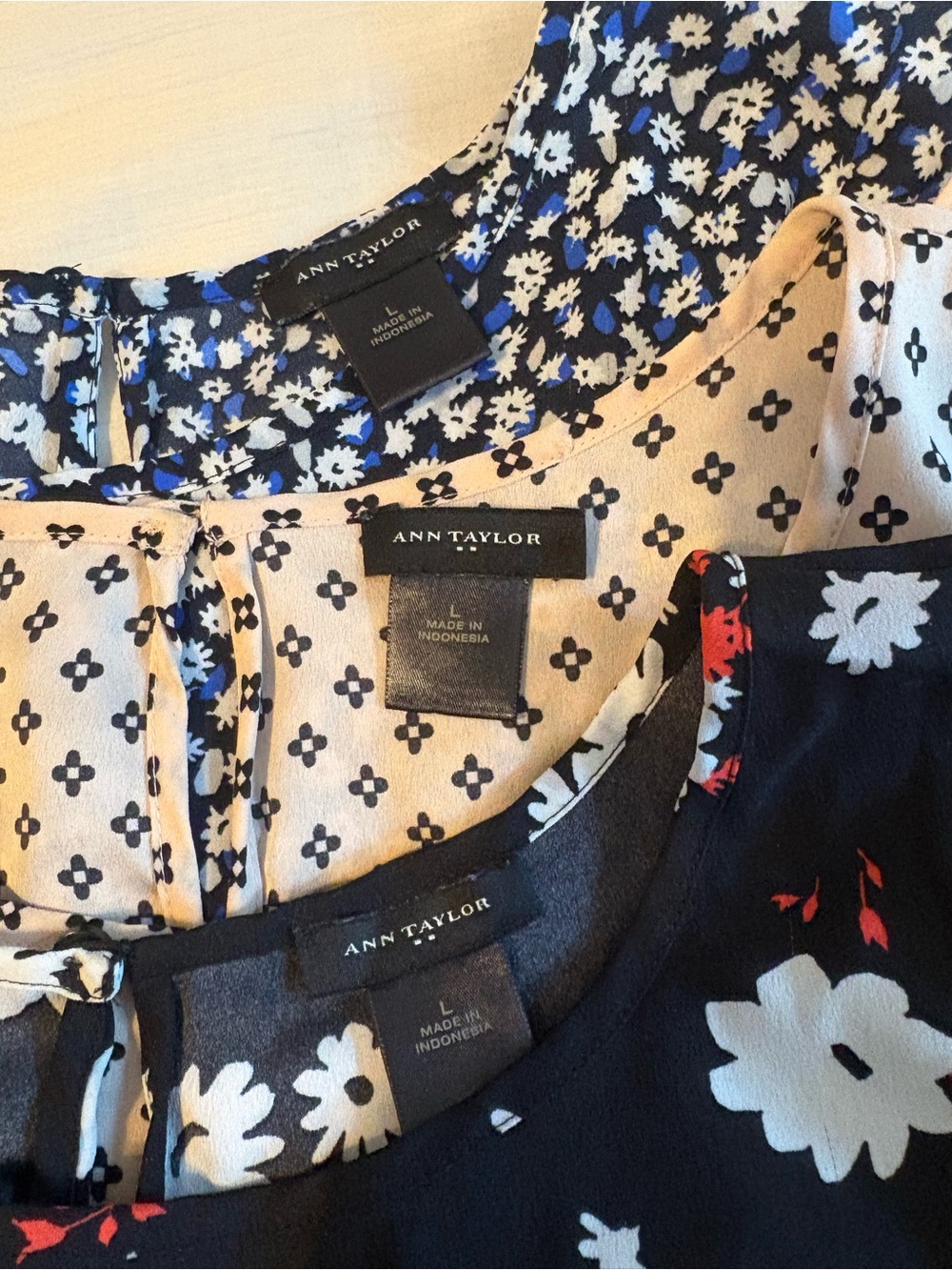 3 Ann Taylor flutter cap sleeve blouses